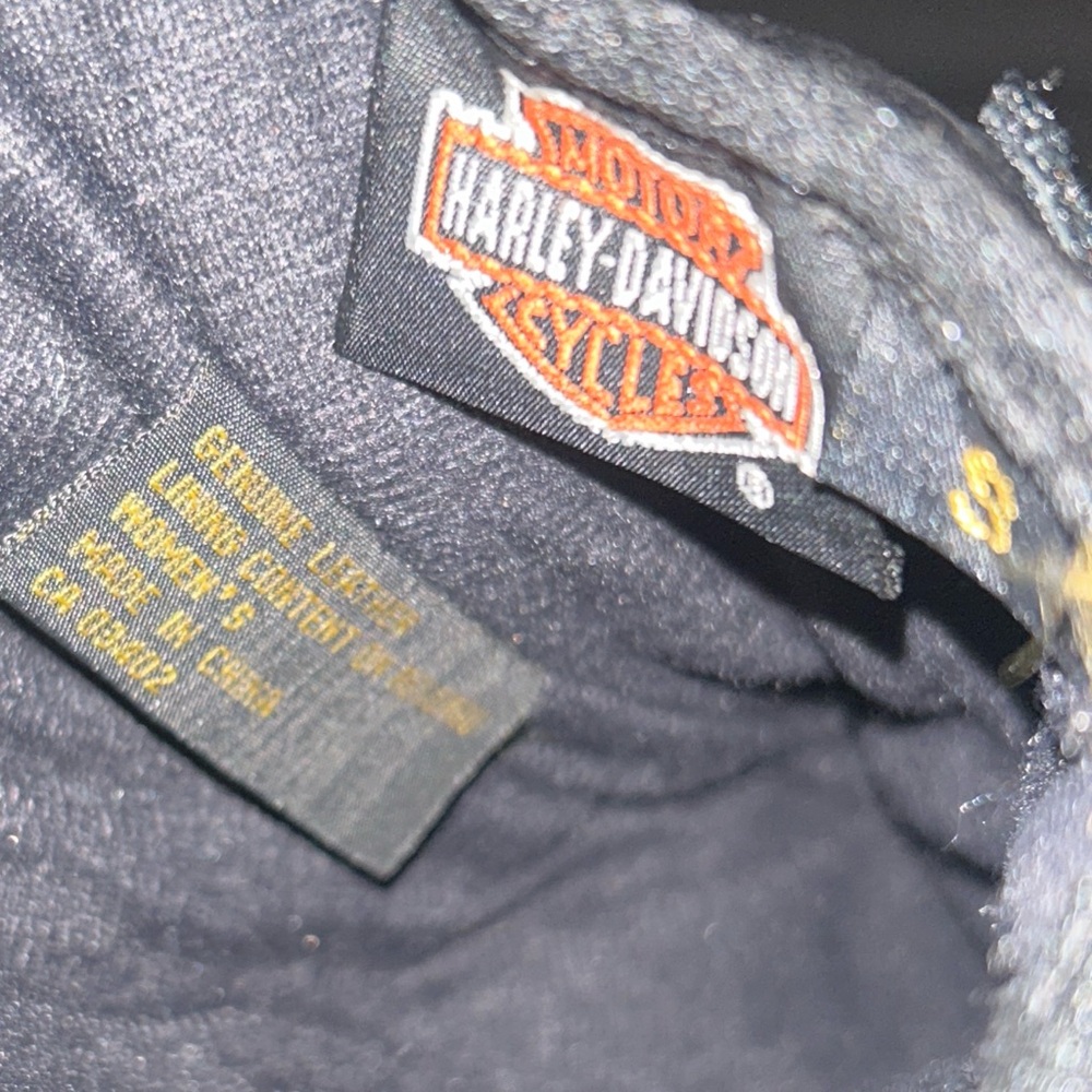 Vintage Harley-Davidson Black Leather Gloves - Picture 4 of 5